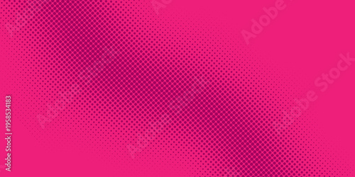 Bright magenta dotted retro pop art background in comic book style. Funny superhero backdrop mockup with dotted design