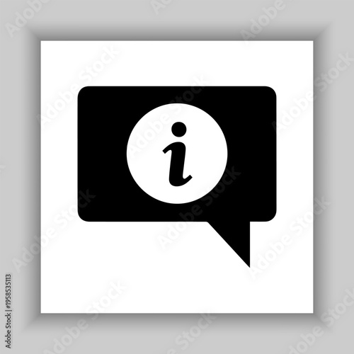 Vector speech bubble related silhouette icon.