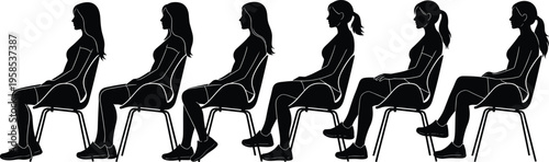 Silhouette of construction site workers with industrial tower cranes and building scaffolding for civil engineering and urban development infrastructure projects