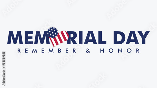 Memorial day tribute with patriotic elements