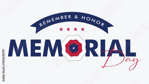 Memorial day tribute logo