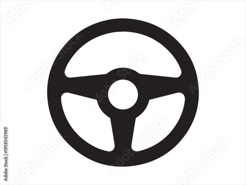 Illustration of Truck steering wheel silhouette, Steering Wheel Icon Silhouette Car Control Auto Vector Illustration