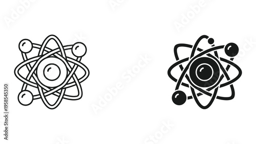 Atom Structure Icon Science Concept