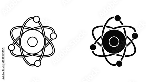 Atom Model Science Icon Scientific Structure