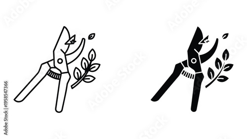 Pruning Shears Branch Trimming Tool Commercial Icon