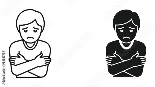 Sad Person Icon Frustrated Emotion Symbol Business Anxiety