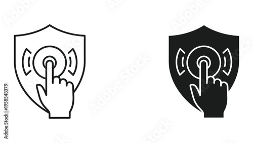 Shield Button Activation Security Concept