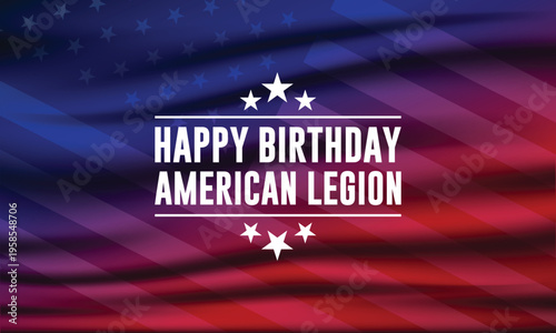 Photos American legion birthday celebration with patriotic background
