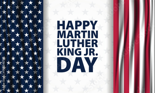 Martin luther king jr day celebration with american flag