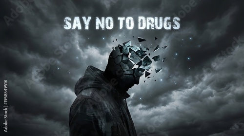 text say no to drugs international day against drug abuse and illicit trafficking world mental health day global event