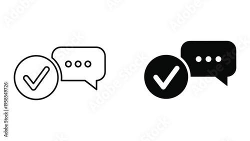 Chat Message Confirmation Icon Approval Notification