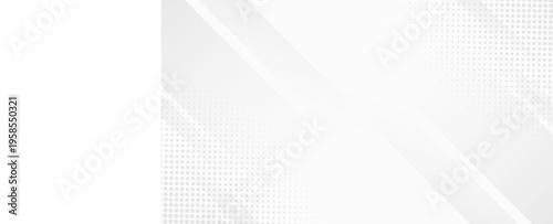 Halftone corner texture. Abstract smooth light gray geometry paper futuristic minimal subtle background.