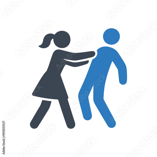 Physical Displacement and Pushing Icon