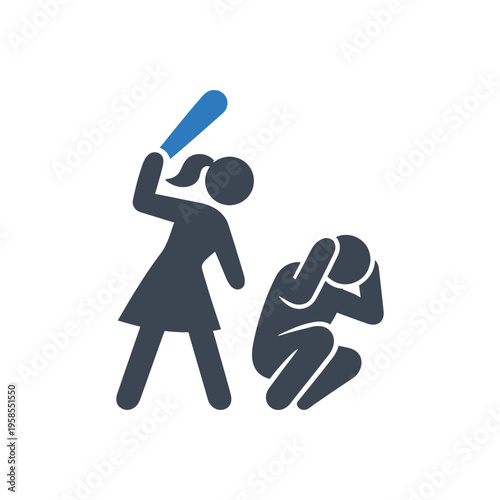 Domestic Violence and Weaponry Icon