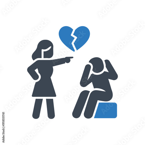 Emotional Rejection and Heartbreak Icon