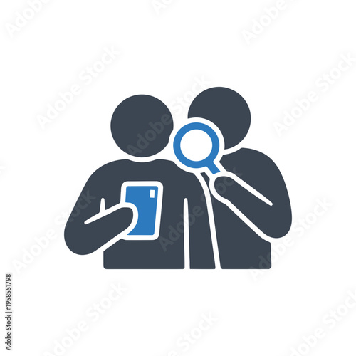 Digital Stalking and Surveillance Icon