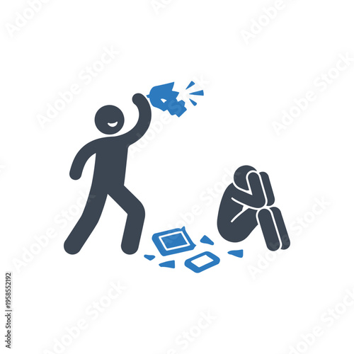 Property Damage and Intimidation Icon