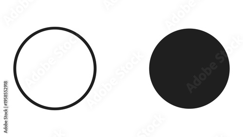 Circle Outline Solid Contrast Balance