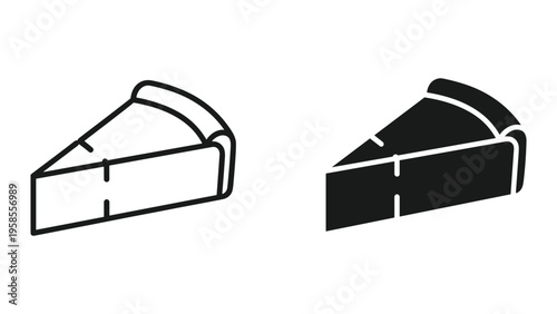Pie Slice Icon Dessert Food Symbol Vector