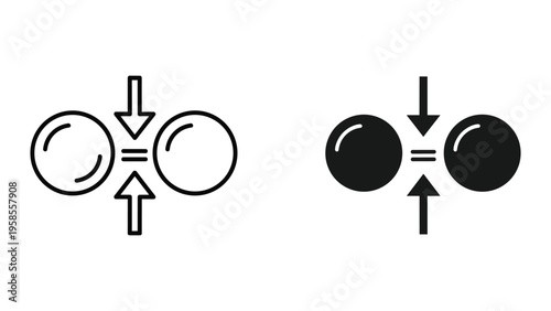 Compression Icon Meeting Point Business Concept