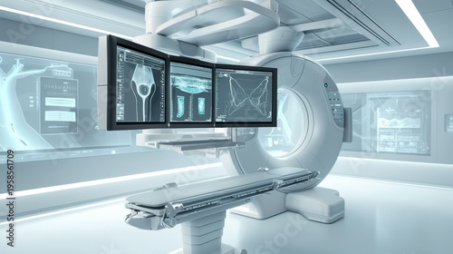Advanced Medical Imaging Room with Equipment and Monitors
