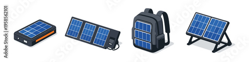 Collection of portable solar panel devices for charging electronics on the go