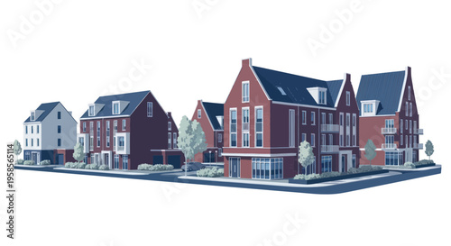 Modern Residential Buildings with Traditional Architectural Elements