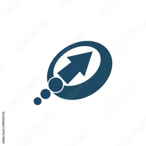 Abstract business sideways arrow logo icon. Vector design template.
