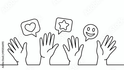 Simple Linear Hand Gestures for Emotion Sharing, Messaging and Positive Response Icons