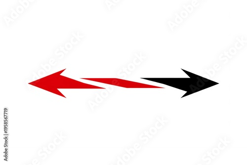A graphic design element featuring two arrows pointing in opposite directions with a lightning bolt effect between them on a white background Free Download A graphic design element featuring two arrows pointing in opposite directions with a lightning bolt effect between them on a white background - GFXLoad