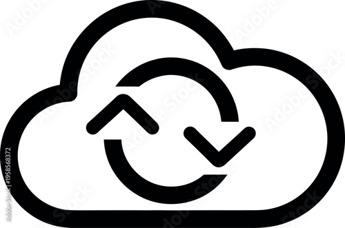 Cloud data sync icon
