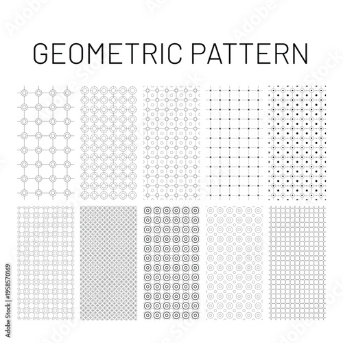 Geometric Circle Pattern SVG Bundle Minimal Grid Background Pack