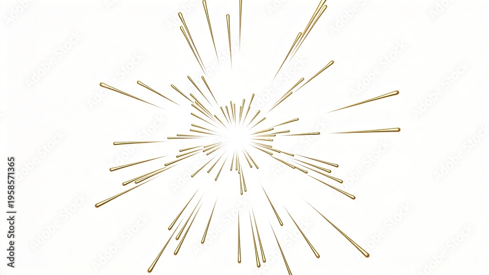 Fototapeta premium Golden abstract starburstradial explosion designluxury shiny sun rayspremium metallic light effectmodern graphic element for brandingwebprintbackgrounddecorationcelebrationvictorys