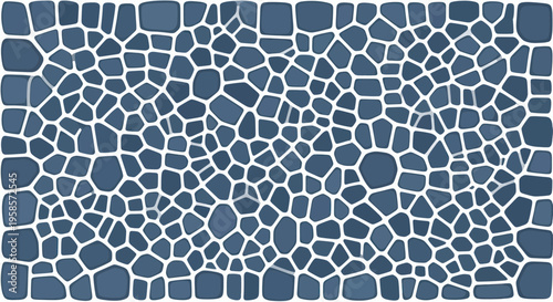 Abstract Mosaic Pattern Texture - Blue Geometric Shapes Background