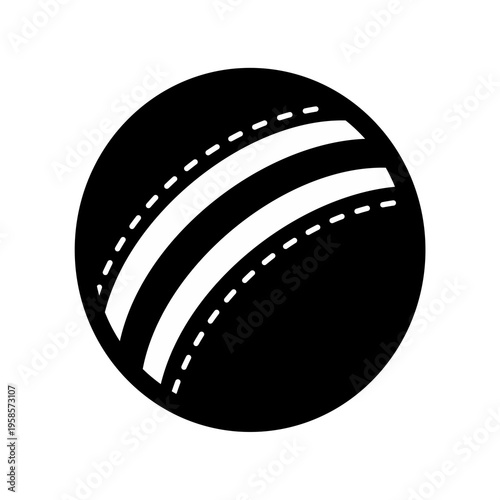 Cricket ball icon. Flat image