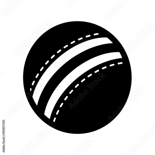 Cricket ball icon. Vector image