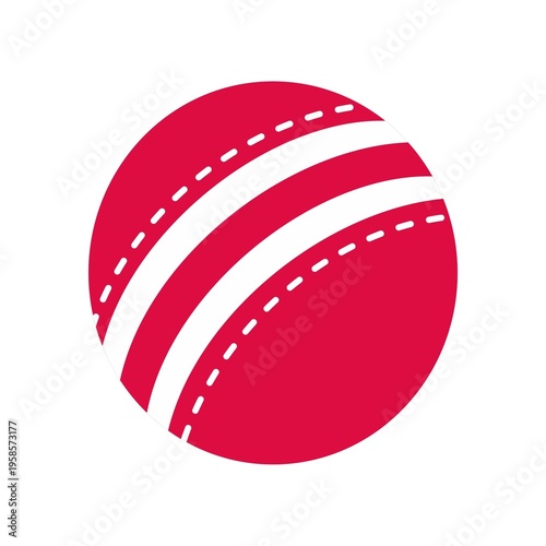 Cricket ball icon. Flat image