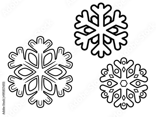 Snowflake Coloring Page Simple Outline