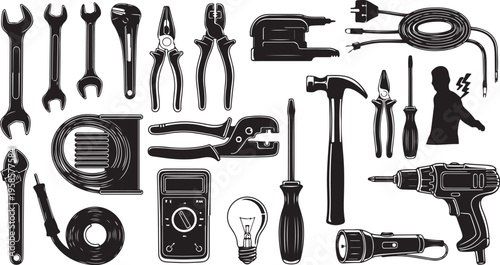 Collection of various tools and equipment for DIY projects