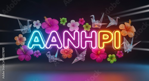 AANHPI Heritage Month Celebration Background.