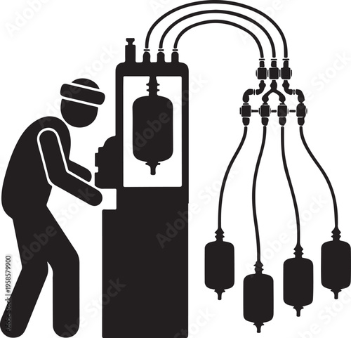 IV bag filling station pharmaceutical compounding