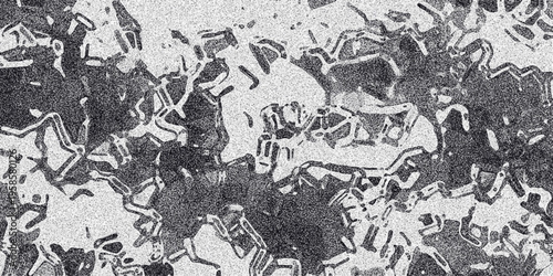 Abstract monochromatic textured background featuring a dense network of interconnected organic shapes and lines with a subtle grainy noise effect for graphic design and artistic use