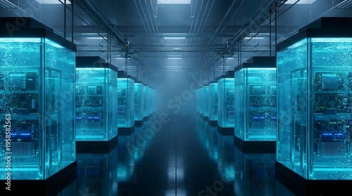 Wallpaper Mural Industrial data center utilizing full liquid immersion cooling for maximum efficiency Torontodigital.ca