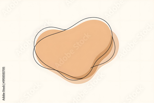 Beige organic shape