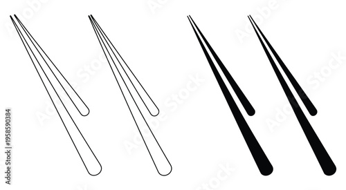 Car windscreen wiper set icon, vector illustration of windshield wipers icon on white background, automotive maintenance symbol