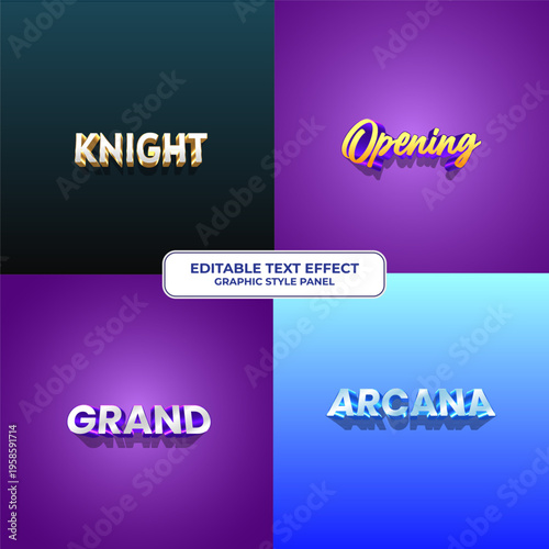 Dynamic Editable Text Effect Set for Graphic Design