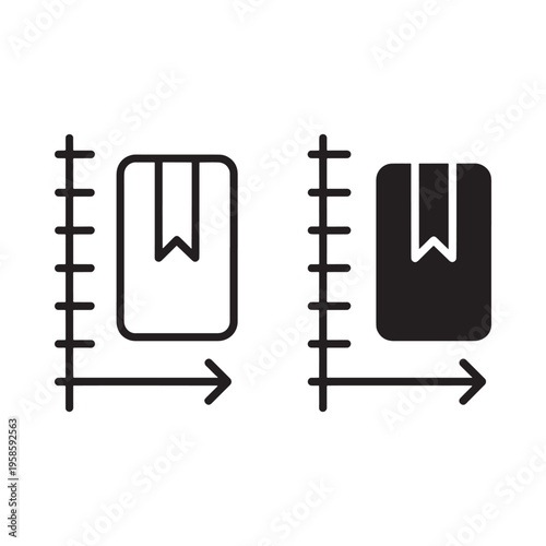 Comparison of two books outline and filled with directional arrows