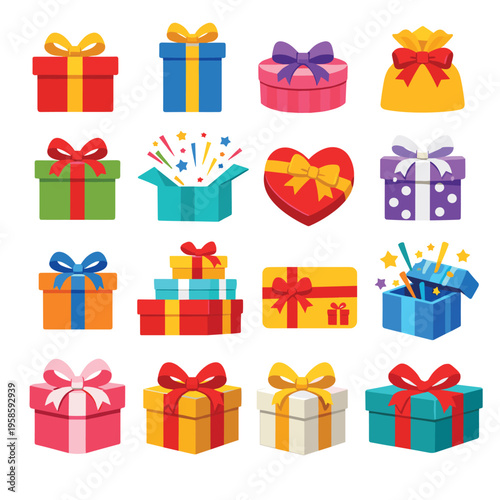 Visible Objects In Flat Vector Illustration