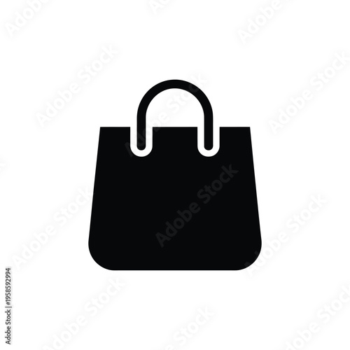 Black handbag purse silhouette