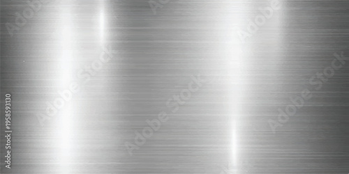 Brushed stainless steel texture with prominent vertical gleams and subtle horizontal lines with brushed metal